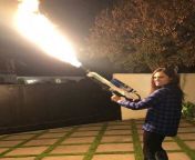 Sasha Gray and Elon Musk&#39;s flamethrower from sasha gray porn video