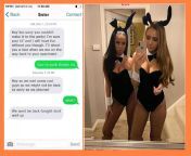 Your phone goes off and you see a text from your sister she and your GF had gone to a Halloween Party together since you were unable to go - maybe you should have tried harder to go to that party - or tried harder to convince them not to go without you from your sister goes