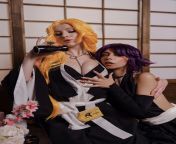 Rangiku and Yoruichi cosplay by byannss_csp and l_kasumi_l [self] from byannss