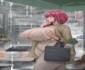 [F4M] You catch your friends mother caught in the rain shes waiting for the bus but it doesnt look like its coming anytime soon from busty alice amter gets caught in the rain in larchmont village in los angeles
