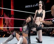 Paige stretching AJ Lee from wwe aj lee xvideo