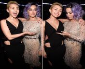 Katy Perry and Miley Cyrus agree to strip each other as they watch us take turns sucking and fucking each other from horny small town couple stripping naked and fucking each other video
