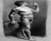 [Monday Inspiration] Male Nude Turning by Pierre-Paul Prudhon (1800) from amala paul kundi nude