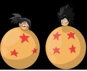 Kale and Caulifla ball bound in giant rubber dragon balls! Sooo sexy and cute all balled up like this! ? Art by protoybonnie on deviantart! from goku vs kale and caulifla