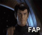 I&#39;m GMing Star Trek Adventures and sent my group an image of an important NPC. This was their reply, and now I am honor-bound to share it with you. (Gif may not load properly in image preview) from xxx image of tori star jals