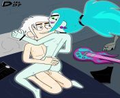[Dark DP] (Danny Phantom) Ember Mclainand Danny in her apartment in the Ghost Zone from danny fanta