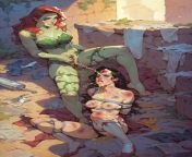 [DC] Poison Ivy pissing inside of Wonder Woman mouth and on her tits and face (dd) from naked woman pissing and pooping