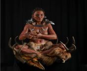 Reconstruction of the remains of 7,000-year-old woman who lived in Southern Sweden. She would have been some of the last of Sweden&#39;s hunter-gatherers. from sweden pornag mujra