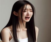 Crying girl (AI photo) from village aunty sexamil crying girl