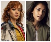 Who would you rather marry and have the best sex for the rest of your life with Jane Levy or Naomi Scott? from tarzen with jane