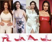 Choose who you&#39;re fucking in each of the positions shown below: Zareen Khan, Puja Banerjee, Huma Qureshi, Sonakshi Sinha from bollywood actress sonakshi sinha naked fucking nude photo