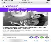 A little bit of a nip skip. A yahoo article that came from Redbook These Photos of Celebrities on Planes in the &#39;70s Make Flying Actually Look Fun. https://www.yahoo.com/lifestyle/photos-celebrities-planes-70s-flying-144300123.html. from www skip