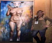 &#34;Under the Wool&#34;, oil on canvas. Photo Taken @ Nude Nite Orlando. :) from wool mohair