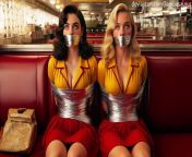 AI Gags: Broke in a Diner in Brooklyn - These two ladies wanted to cosplay as their favourite pair of Williamsburg diner waitresses. But without a laugh track, their lines fell flat. But as bound and gagged hostages, their audience was mesmerized... from ai timudha mms in