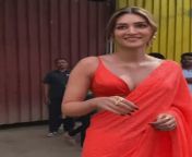 Kriti &#39;Cumdumpster&#39; Sanon in complete shock and lost as she sees so many of her shaggers coming towards her. Slut got scared, saali jab chudwana nahi tha to, ye shiny orange saree aur blouse (lol, it&#39;s bra) pehen ke nikli kyo thi? She doesn&#3 from saree removing blouse boob showing of tamil