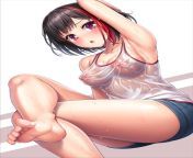 Hentai Haven-Chan&#39;s wet body from drawn hentai tasogare otome amnesia