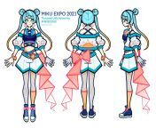 I designed this Miku outfit for the Miku Expo 2021 costume design contest! from mmd18 【mmd miku】千里邀月