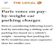 Paris to introduce progressive parking fees for car weight starting in 2024 from bangladesh parking