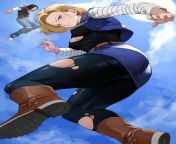 Android 18 and 17 (Yoshio) from android 17