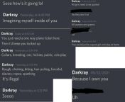 This creep 30-something yr old man was messaging a 14 year old girl on discord from old girl rea nuds
