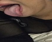 Her mouth is watering for cum after I came all over her pussy.Who wants to cum on her tongue and Face? from cheating wife wants my cum inside her