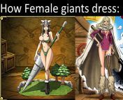 So apparently this is how female giants from Elbaf dress in One Piece. Can&#39;t wait to have another Egg Island situation with female clothing! from saree dress in te