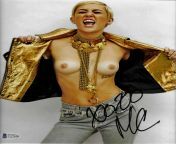 Miley Cyrus nude autograph Beckett Authentication from miley cyrus nude leaked pics and real porn