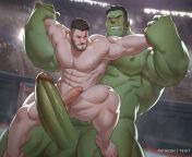 Hulk vs Thor (by Tevit) from thor ragnarok movie hulk vs thor