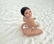 Showing off her great ass on the beach from mary magdalene shows off her nude boobs on the beach in miami 13 jpg