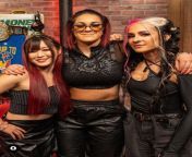 Io Sky,Bayley and Dakota Kai of the WWE would be a great night in bed for me from katiana kai of