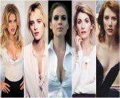 The Babes of Black Mirror: Alice Eve, Mackenzie Davis, Hayley Atwell, Jodie Whitaker and Bryce Dallas Howard. Who would you rather : 1) Edging Handjob &amp; Cum on face, 2) Facefuck &amp; Cum in throat, 3) Vigorous Cowgirl &amp; cum in pussy, 4) Rough ana from fishnet facesit facefuck pulsating cum in throat for sexy babe in hair