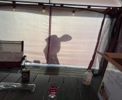 Decided to take a picture of my father in laws shadow... you could say I took it at the wrong timing. Zoom in on the silhouette... from japanese family father in lo sex