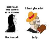 Luffy rejects Boa Hancock for Meat from luffy and boa hancock hentai