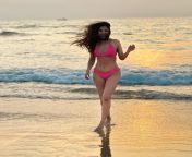 Sonal Chauhan in pink bikini from acter sonal