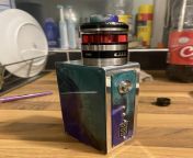 Just finished my new mod, its an spwm v3 with a 2800mah 4s lipo. I made matching panels and drip tip to go with it. Got the 38v3 on top, its an awesome tank from 18 page an