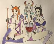 Nami Robin and Yamato by Me (Inspired by @alessandrojm / Deviantart) from onepiece nami hentai