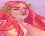 Closeup of an Aphrodite I painted. The full version is only on my Patreon, but this is a closeup on her face. Marked nsfw for like 1/5 of a nip. from view full screen curves daze nude try on lingerie patreon video