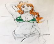 [ART] Nami from one piece sketch by me from nami from one piece