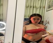 Fierce Asian mirror selfie, serving looks with attitude from asian sukitrans selfie public