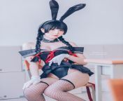 Schoolgirl bunnygirl Momoko Uzuki by Shimo Wu TW @shimotsukiTW from momoko miyauchi