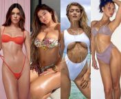 2 sets of sexy sisters, pick one from Kendall and Kylie Jenner and one from Gigi and Bella Hadid, and from those two one to fuck doggy and one to fuck missionary? (Or choose your own positions if you want) from two one wallpepa