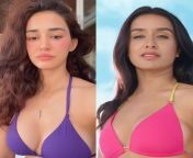 Disha Patani or Shraddha Kapoor : big boobs in bikini from shraddha kapoor boobs photo