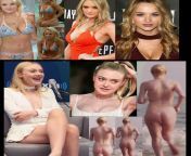Would you rather (1) Rough doggy anal and finish on back with Dakota Fanning OR (2) Passionate cowgirl and cum on chest with Hunter King? from surbhi chandna doggy sex ass fucked from back with big black cock xxx md jpg
