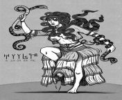 Minoan Snake Goddess from snake goddess mating trap vore