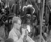 This is the last known photo of Michael Rockefeller (1961), pictured with the Asmat Tribe of New Guinea known for cannibalism. Michael disappeared without a trace in November of 1961 after his catamaran capsized near one of the islands. His body was never from freebirth 1961