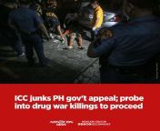 BREAKING: The International Criminal Court (ICC) prosecutor&#39;s probe on the drug war killings in PH will continue. This after the ICC Appeals Chamber junked the petition of the PH government against the resumption of the ICC probe. &#124; ABS-CBN News/ from continue fuck after cum