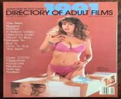 Christy Canyon gracing the cover of the 1991 Directory of Adult Films from mark of zara 1991