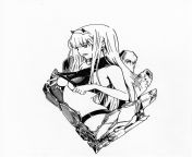 Zero Two-Strelizia mash up (black and white) NSFW from 1629 anal anal sex ass ass up black and white boobs breasts dick female fucking gif labia male man penis pussy sex shaved tagme tits uncensored woman gif