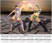 [self] MK Mileena vs Sonya 2021 calendar/ BP by Lars Peterson from xxyx bp
