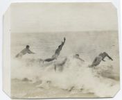 Naked men bathing in the ocean (1930s) from indian men bathing